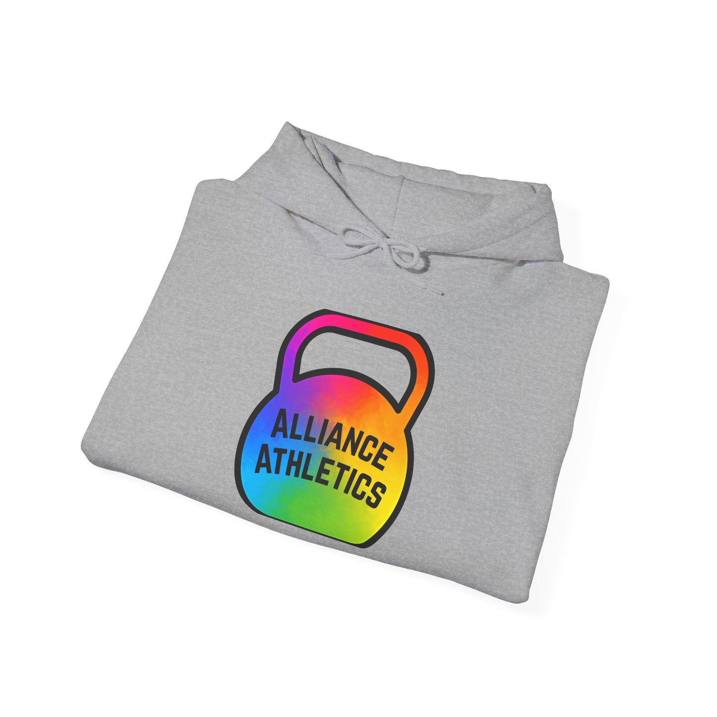 Alliance Athletics Logo Hoodie, Unisex Workout Sweatshirt, Funny Gym Apparel, Weightlifting Gift, Fitness Club Hoodie