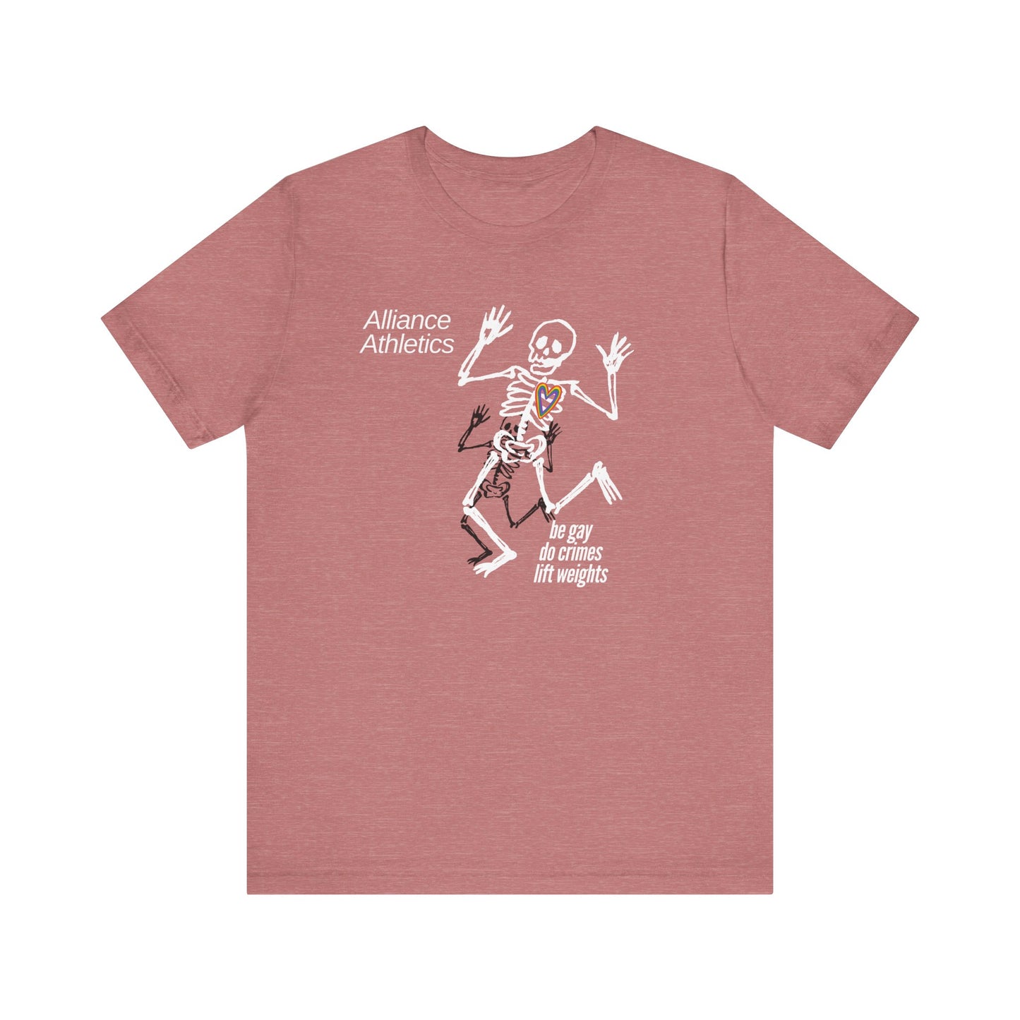 Be Gay, do Crimes Tee, Funny Workout Shirt, Gym Wear, Unique Gift for Fitness Lovers, Unisex Exercise Tee