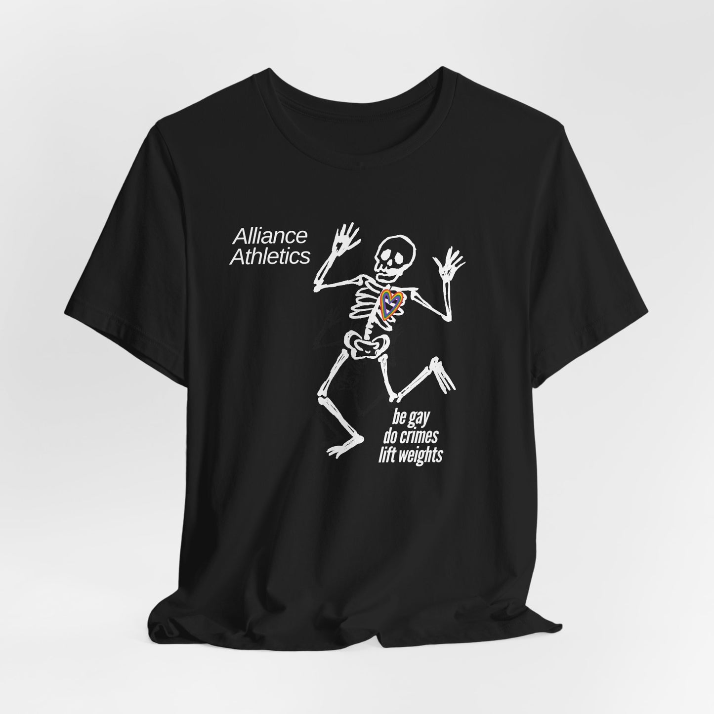 Be Gay, do Crimes Tee, Funny Workout Shirt, Gym Wear, Unique Gift for Fitness Lovers, Unisex Exercise Tee