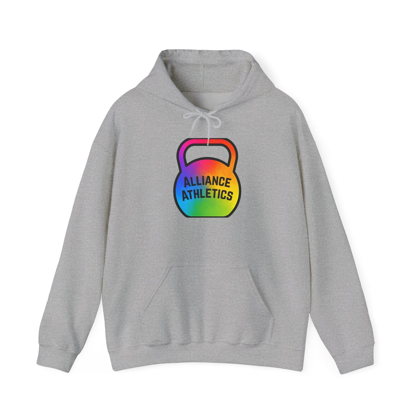 Alliance Athletics Logo Hoodie, Unisex Workout Sweatshirt, Funny Gym Apparel, Weightlifting Gift, Fitness Club Hoodie